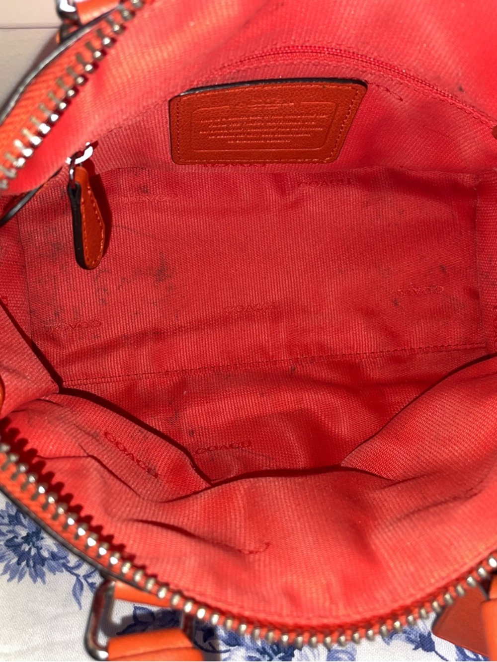 COACH RHYDER 24 IN VERMILLION LEATHER-PERFECT COLOR FOR SPRING/SUMMER. - Picture 12 of 16